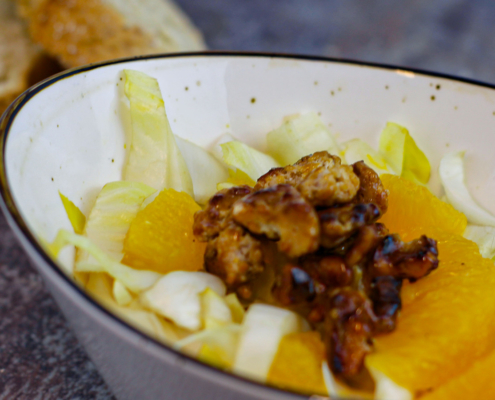 Kochbox Chicoreesalat mit Orangenfilets